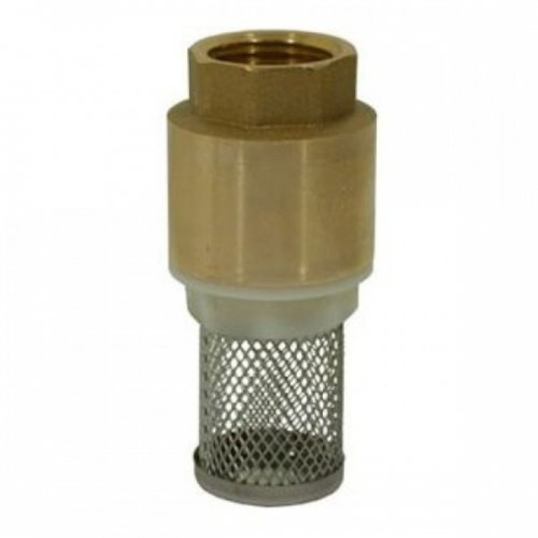 Клапан обратный латунный, SGL, Ду-20, Ру-10, муфтовый, с сеткой