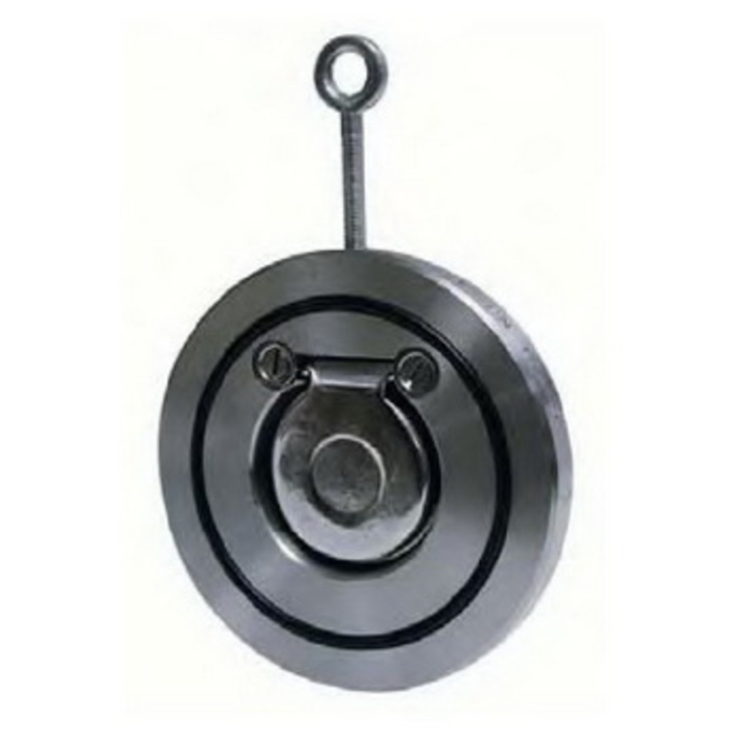 Клапан обратный стальной 19с80р, Китай, Ду-50, Ру-16, межфланцевый, пружинный дисковый