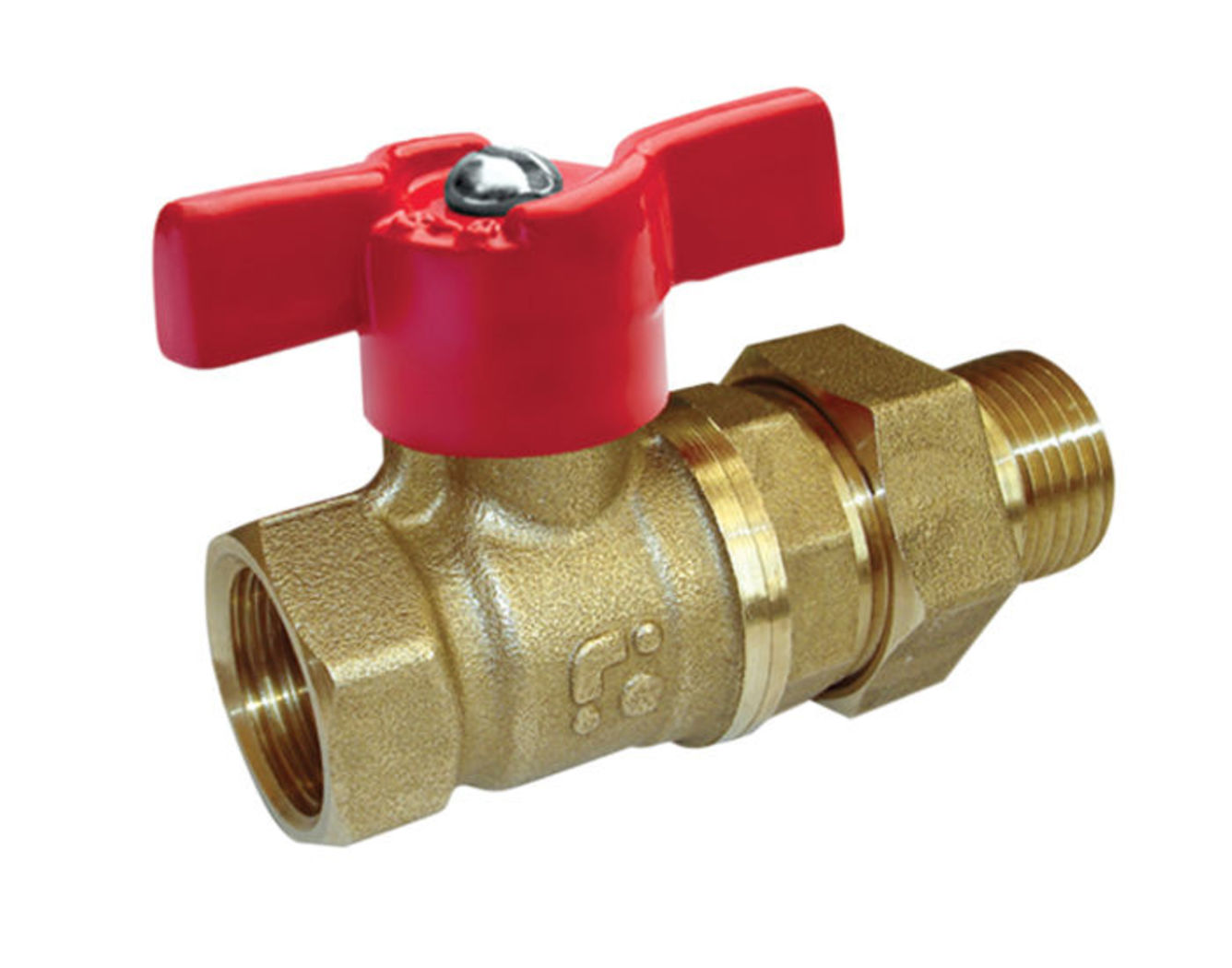 Кран латунный шаровой 11Б27п1, БАЗ, Ду-20, Ру-16, «американка», «бабочка»