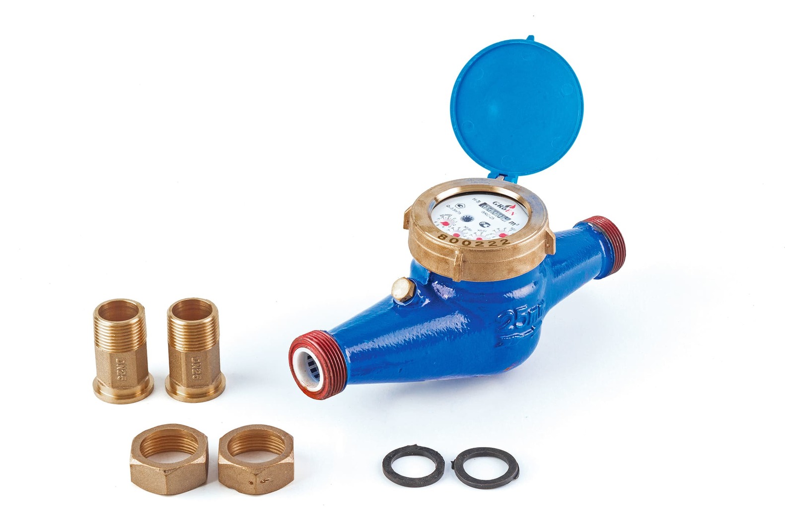 Мокроходный счетчик холодной воды WRC Ду-25, с чугунным корпусом