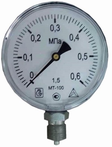 Манометр МТ-100, Ру-0.6 МПа