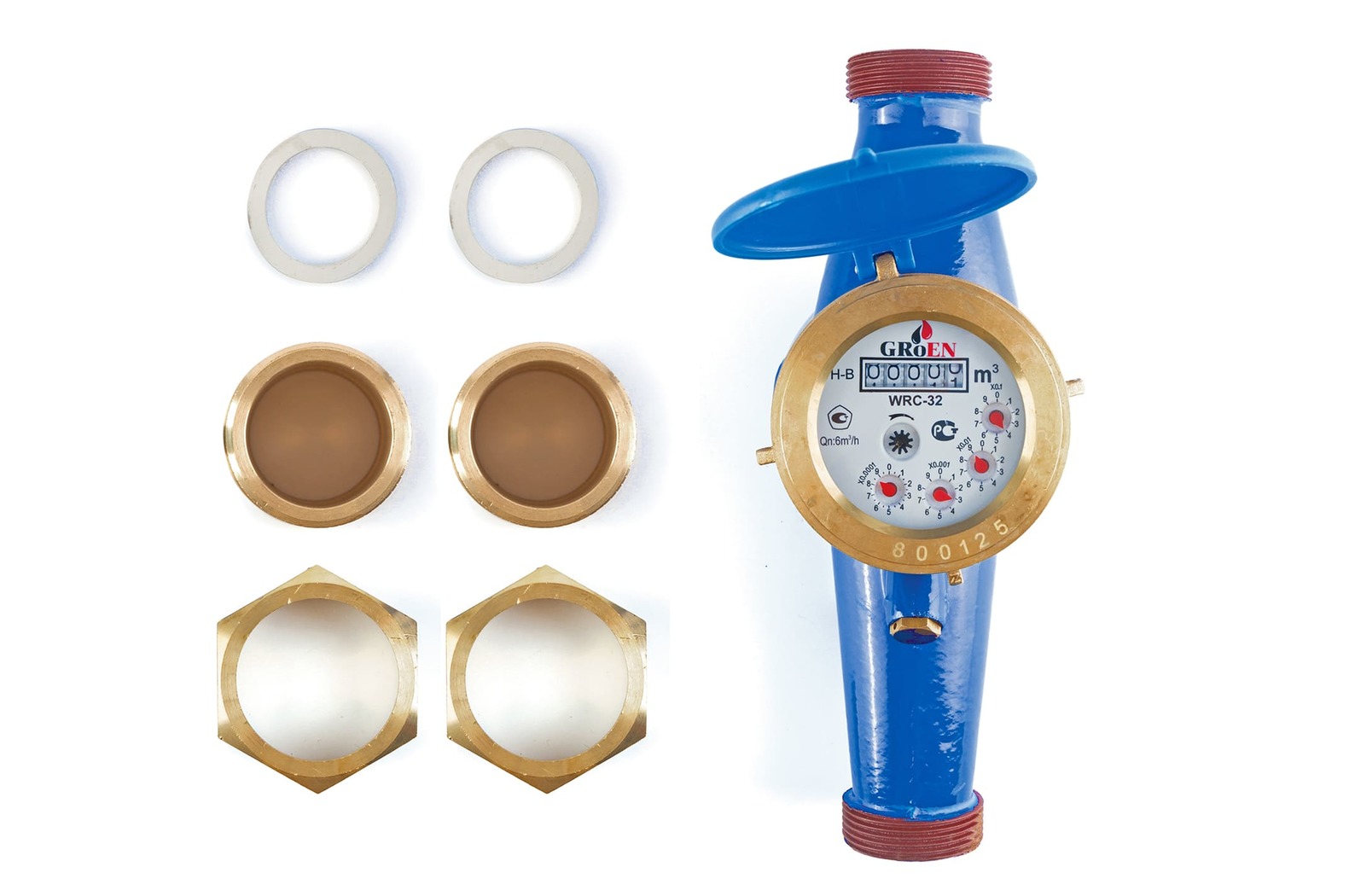 Мокроходный счетчик холодной воды WRC Ду-32, с чугунным корпусом