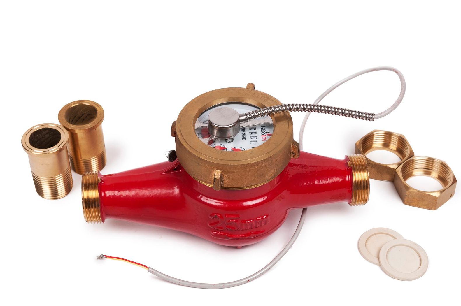 Сухоходный счетчик горячей воды DRH (i) Ду-25, с импульсным выходом (10 л/имп)