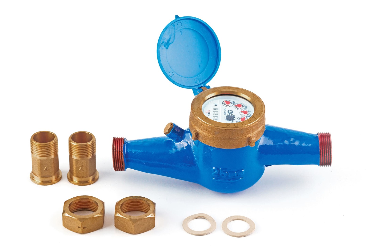 Сухоходный счетчик холодной воды DRC Ду-25 (260 мм), с чугунным корпусом