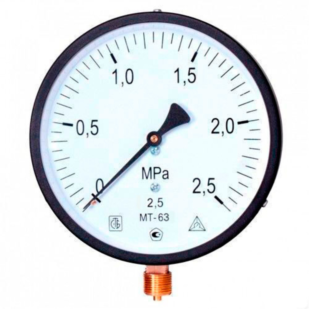 Манометр избыточного давления МТ-63, Беларусь, Ру-2.5 МПа