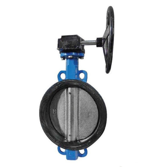 Затвор дисковый с чугунным диском, Ду-350,Ру-10, с редуктором