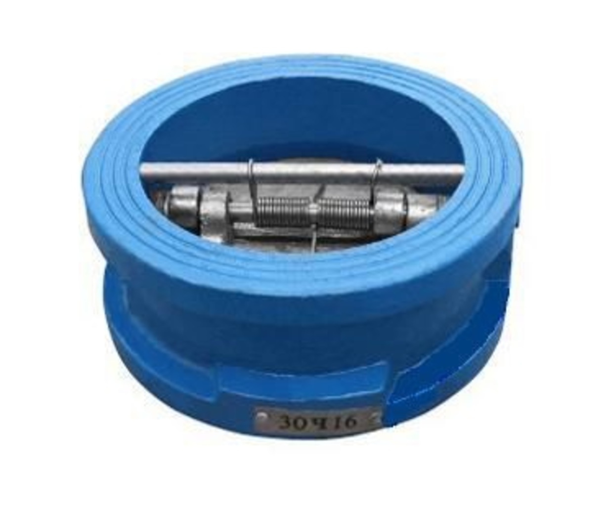 Клапан обратный чугунный ЗОЧ-16, ЧАЗ, Ду-200, Ру-16, межфланцевый, двустворчатый