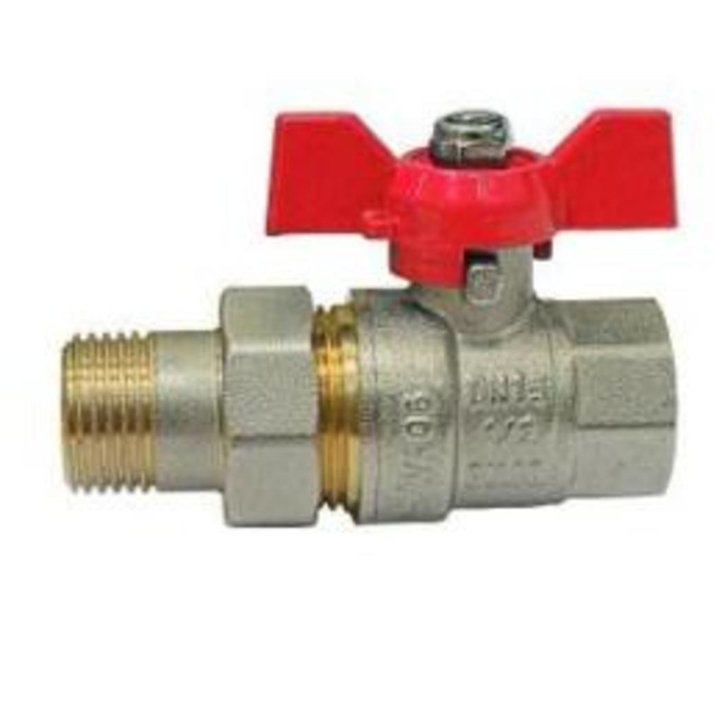 Кран латунный шаровой, SGL, Ду-32, Ру-25, «американка», «бабочка»