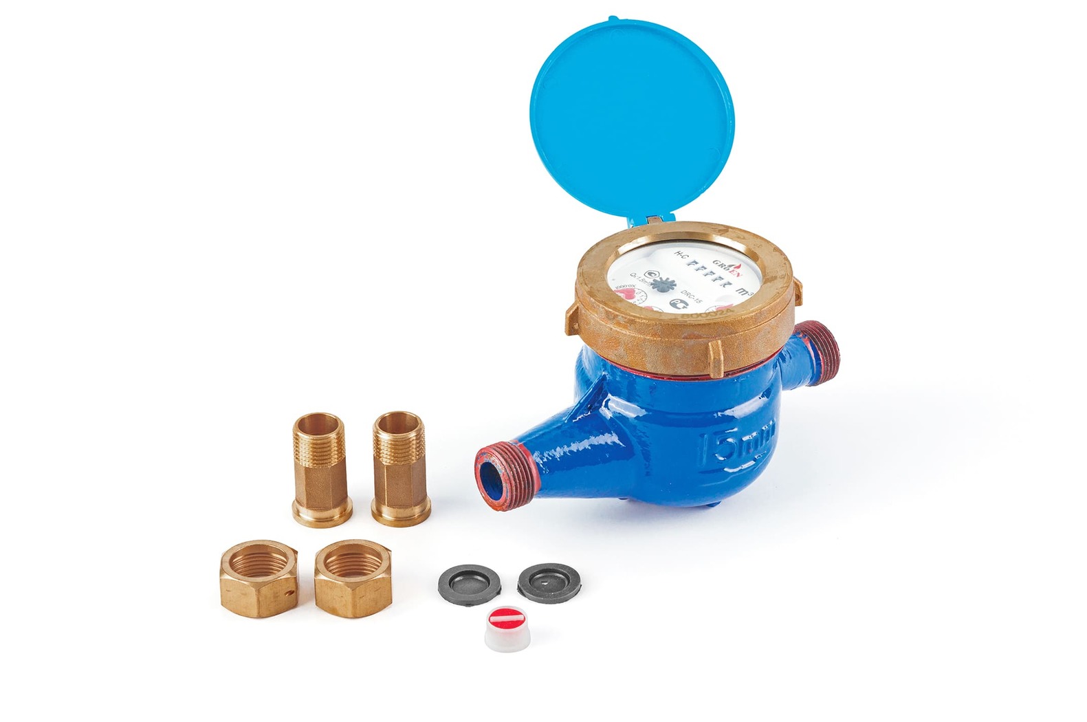 Сухоходный счетчик холодной воды DRC Ду-15 (165 мм), с чугунным корпусом