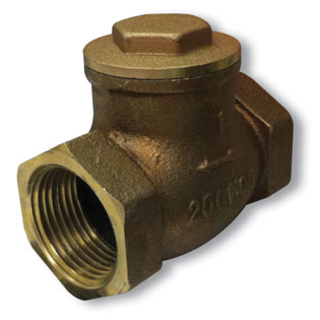 Клапан обратный латунный, SGL, Ду-32, Ру-16, муфтовый, поворотный