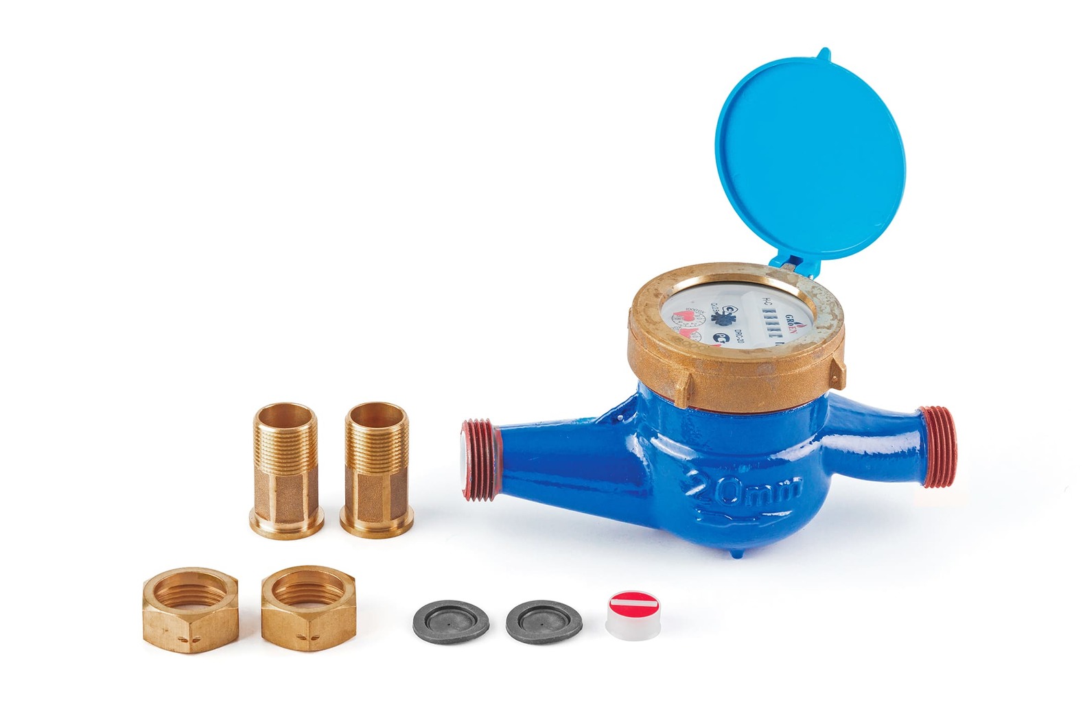 Сухоходный счетчик холодной воды DRC Ду-20 (190 мм), с чугунным корпусом