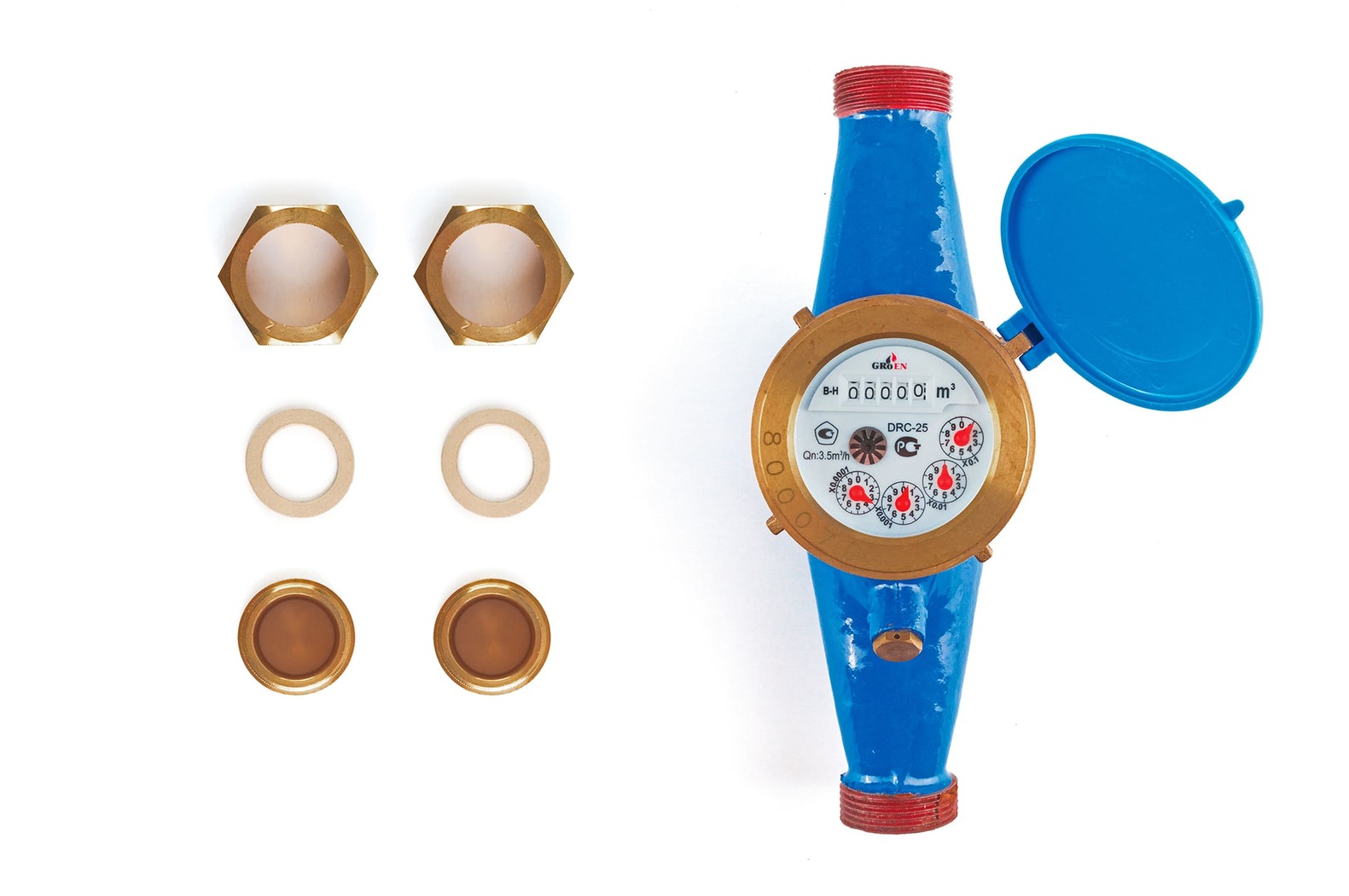 Сухоходный счетчик холодной воды DRC Ду-25 (260 мм), с чугунным корпусом