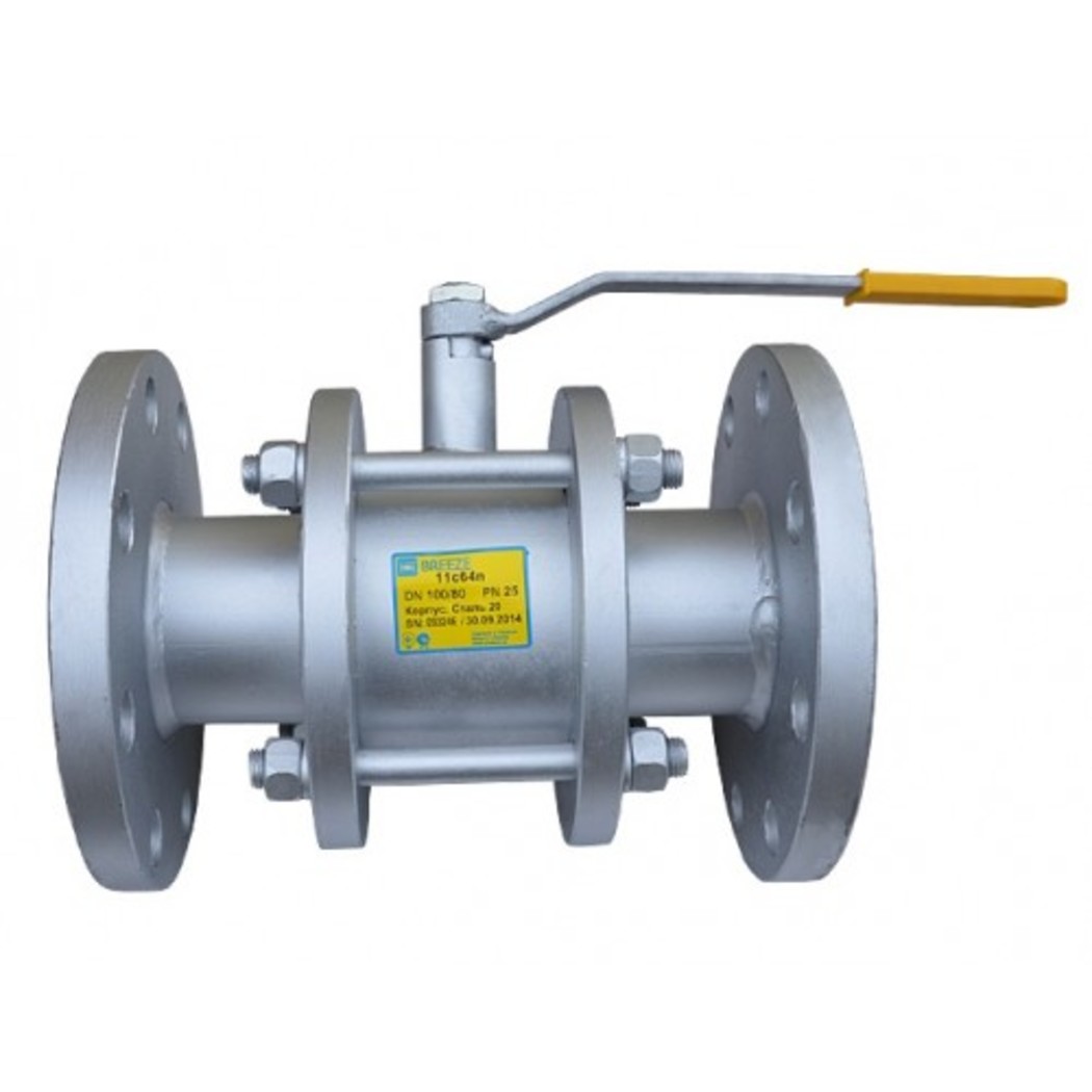 Кран стальной шаровой 11с64п, BREEZE, Ду-50, Ру-25, фланцевый