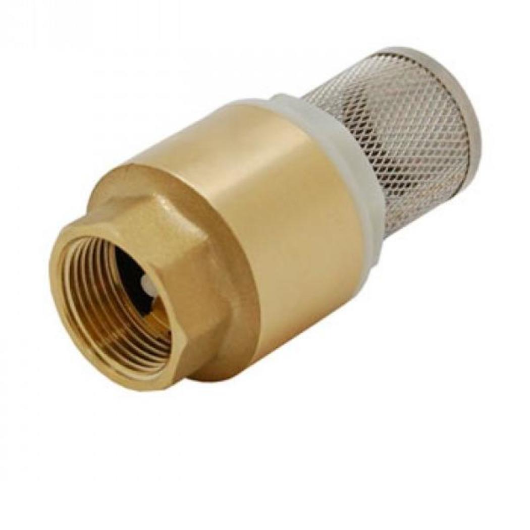 Клапан обратный латунный, SGL, Ду-20, Ру-10, муфтовый, с сеткой