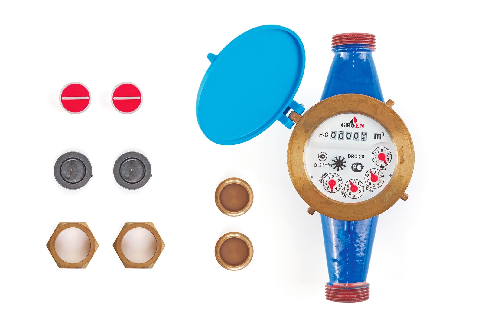 Сухоходный счетчик холодной воды DRC Ду-20 (190 мм), с чугунным корпусом