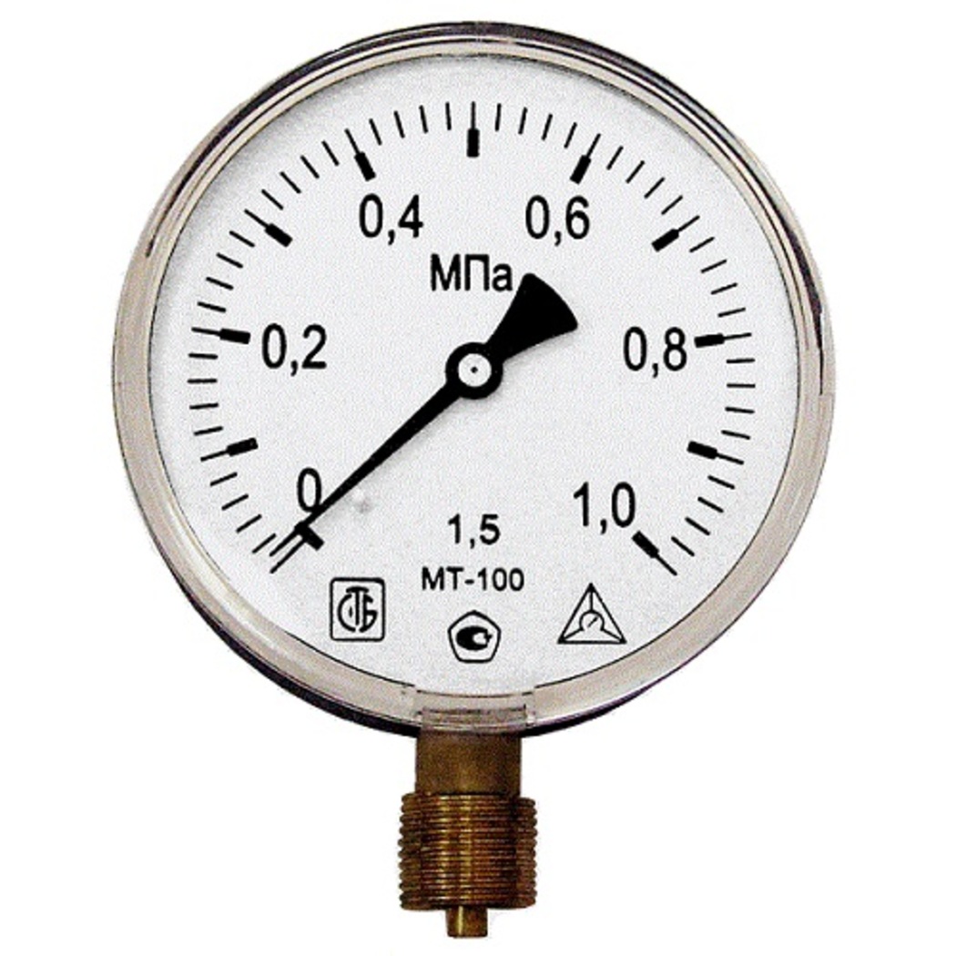 Манометр избыточного давления МТ-100, Беларусь, Ру-1 МПа, М20х1.5