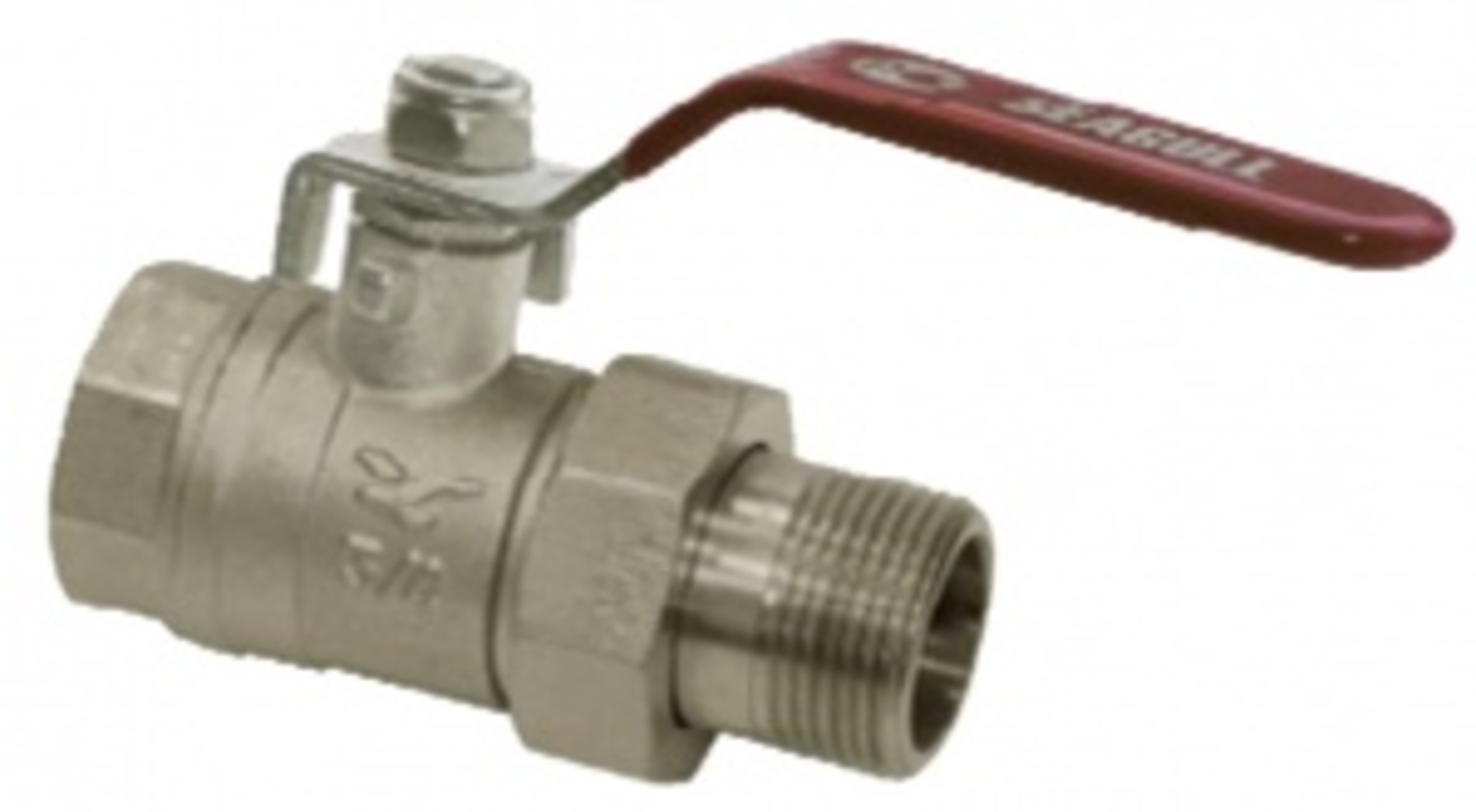 Кран латунный шаровой, SGL, Ду-50, Ру-16, «американка», рычаг