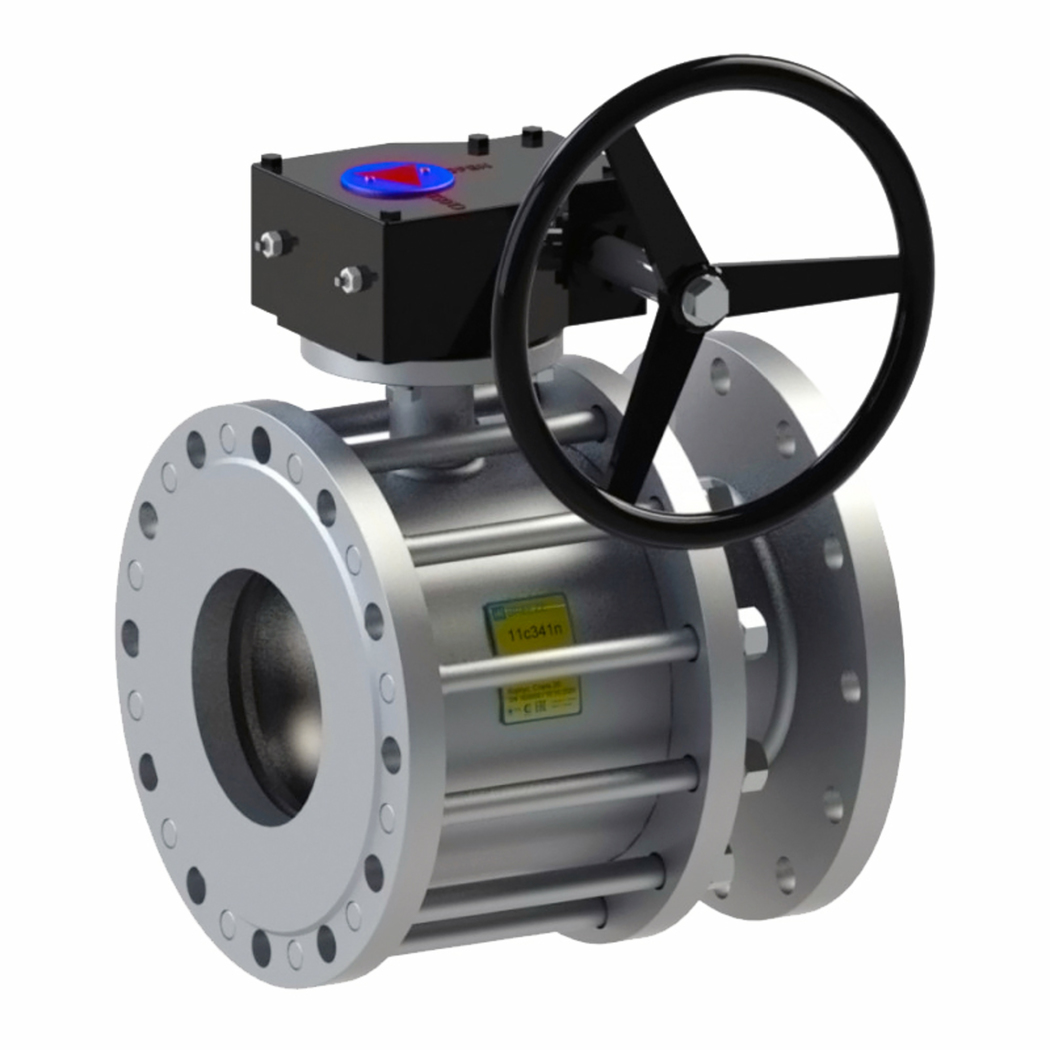 Кран стальной шаровой 11с341п, BREEZE, Ду-300, Ру-16, фланцевый, с редуктором